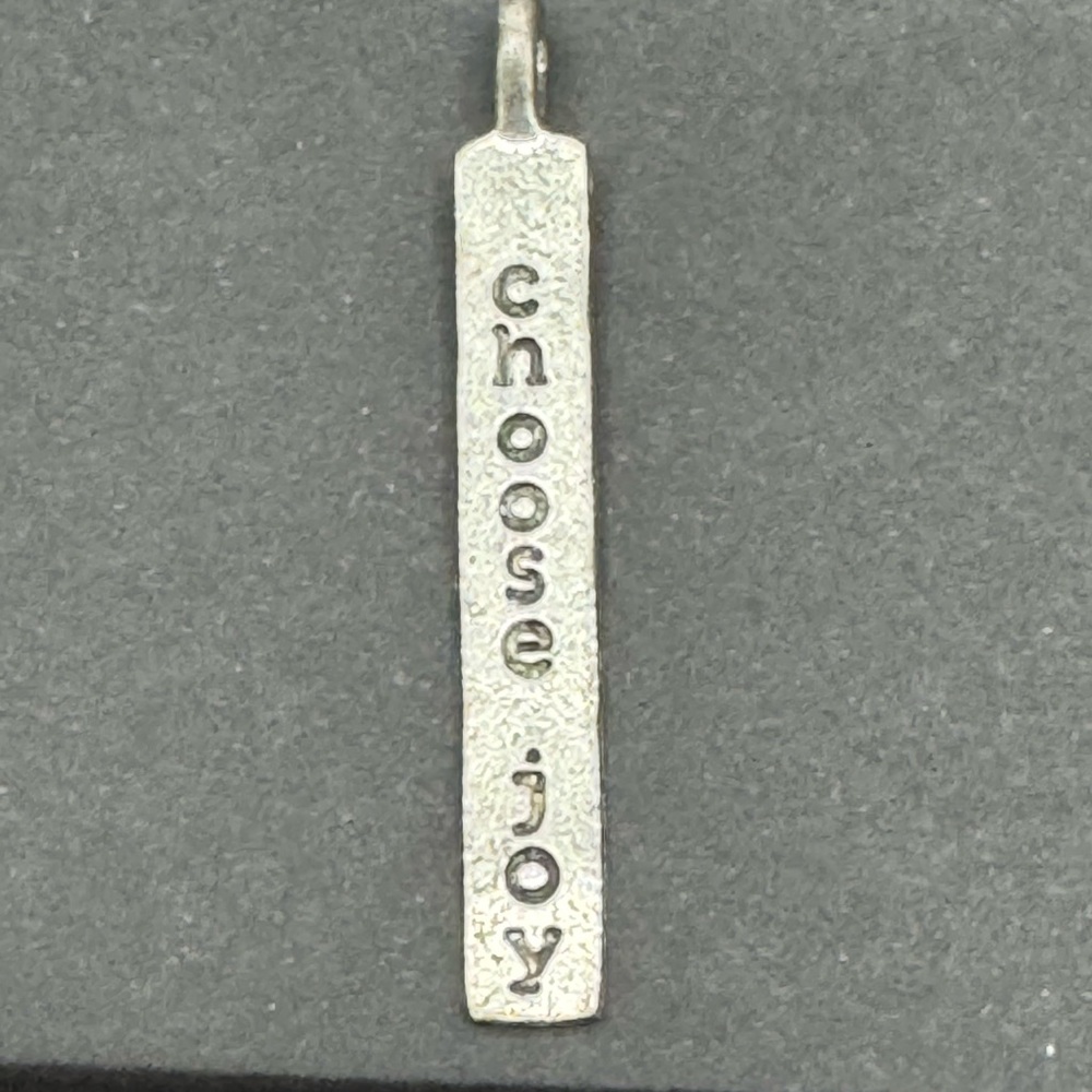 Thirty-One Silver 'Choose Joy' Pendant